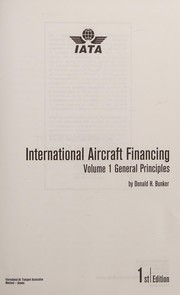 Front cover of International aircraft financing by Donald H. Bunker