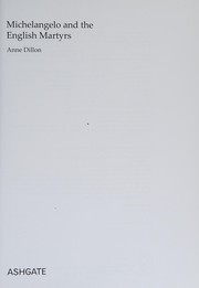Front cover of Michelangelo and the English martyrs by Anne Dillon