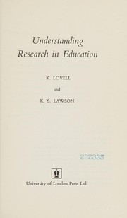 Front cover of Understanding research in education by K. Lovell