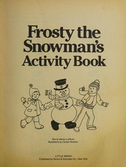 Cover of FROSTY ACTIVITY LS by Chappell/intersong music