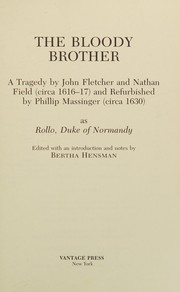 Front cover of The bloody brother by John Fletcher