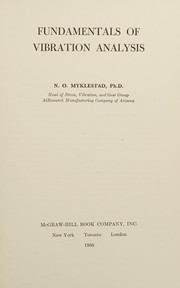 Front cover of Fundamentals of vibration analysis by Nils O. Myklestad