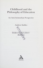 Front cover of Childhood and the philosophy of education by Andrew Stables