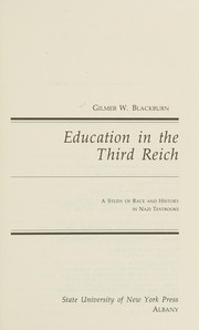 Front cover of Education in the Third Reich by Gilmer W. Blackburn