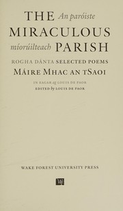 Cover of An paróiste míorúi͠lteach by Máire O'Brien