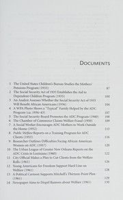 Cover of Welfare in the United States by Premilla Nadasen