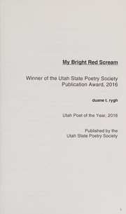 Cover of My bright red scream by Duane T. Rygh