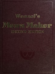 Cover of Menu maker by Wenzel, G. L.