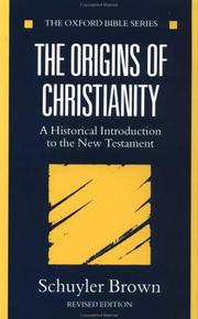 Front cover of The origins of Christianity by Schuyler Brown