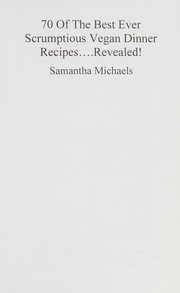 Front cover of Vegan Cookbooks by Samantha Michaels