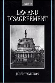 Front cover of Law and disagreement by Jeremy Waldron