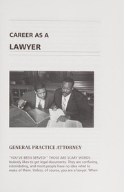 Front cover of Career as a lawyer by Institute for Career Research