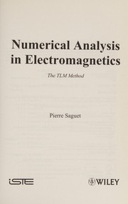 Front cover of Numerical analysis in electromagnetics by Pierre Saguet