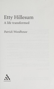 Cover of Etty Hillesum by Patrick Woodhouse