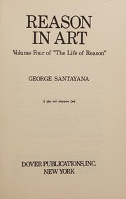 Cover of Reason in art by George Santayana