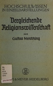 Front cover of Vergleichende religionswissenschaft by Gustav Mensching