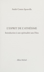 Cover of L' esprit de l'athéisme by André Comte-Sponville