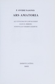 Cover of Ars amatoria by Ovid