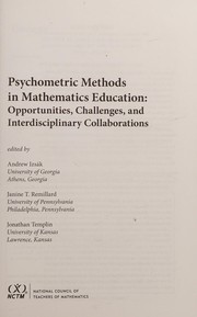 Front cover of Psychometric Methods in Mathematics Education by National Council of