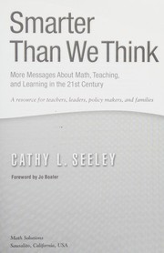 Front cover of Smarter than we think by Cathy L. Seeley