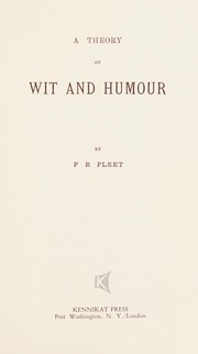 Front cover of A theory of wit and humour by F. R. Fleet