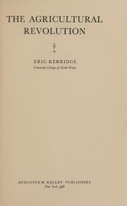 Front cover of The agricultural revolution by Eric Kerridge
