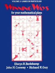 Front cover of Winning Ways for Your Mathematical Plays, 1st Edition, Volume 2 by Elwyn R. Berlekamp