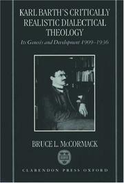 Front cover of Karl Barth's Critically Realistic Dialectical Theology by Bruce L. McCormack