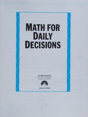 Front cover of Math for Daily Decisions (Skills for Success) by Cambridge Adult Education