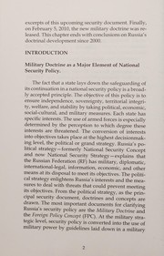 Cover of Russian Military Politics and Russia's 2010 Defense Doctrine by Dr. Stephen J. Blank