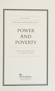 Front cover of Power and poverty by Dewi Arwel Hughes