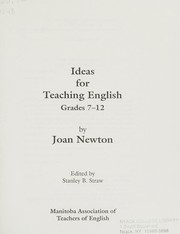 Front cover of Ideas for teaching English by Joan Newton