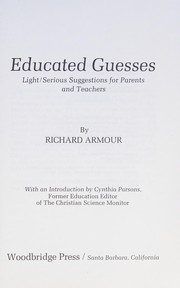 Cover of Educated guesses by Richard Willard Armour