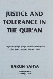 Front cover of Justice and tolerance in the Qurʹan by Hârun Yahya