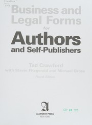 Cover of Business and legal forms for authors and self-publishers by Tad Crawford