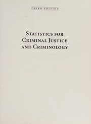 Front cover of Statistics for criminal justice and criminology by Dean J. Champion