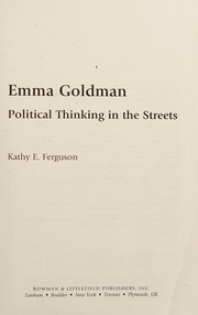 Cover of Emma Goldman by Kathy E. Ferguson