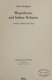 Front cover of Megasthenes and Indian religion by Allan Dahlquist