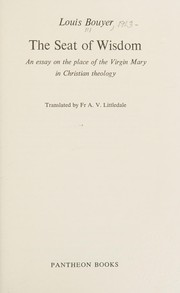 Front cover of The seat of wisdom by Louis Bouyer