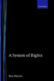 Front cover of A System of Rights by Rex Martin
