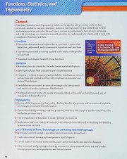 Cover of Functions, statistics and trigonometry by John W. McConnell