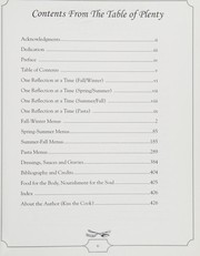Front cover of From the table of plenty by Marion O. Celenza