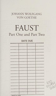 Cover of Faust, part one and part two by Johann Wolfgang von Goethe
