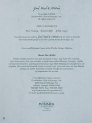 Front cover of Food, Mood & Attitude by The Garden Club of Georgia