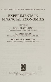 Front cover of Experiments in Financial Economics by Douglas A. Norton