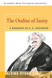 Front cover of The Outline of Sanity by Alzina Stone Dale