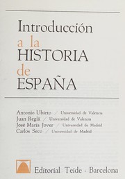 Front cover of Introducción a la historia de España by Antonio Ubieto Arteta