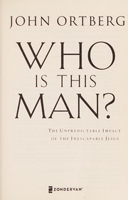 Cover of Who is this man? by John Ortberg