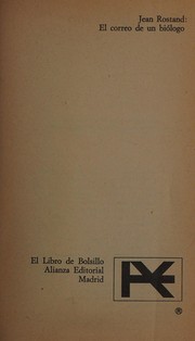 Front cover of El correo de un biólogo by Jean Rostand