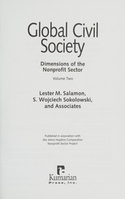 Front cover of Global civil society. Vol. 2, Dimensions of the nonprofit sector by Lester M. Salamon